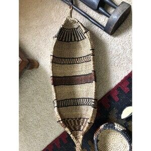 Vintage ETHIOPIAN Handmade Bread GAMBELA Basket